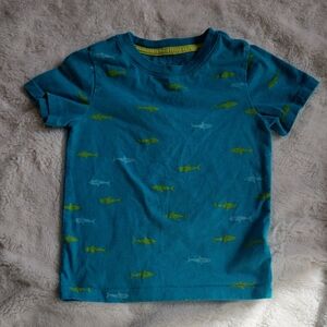 Cat & Jack Blue Toddler Tee with Shark Print
